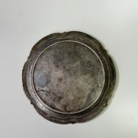 Стара колекционерска посребрена чинийка №1718, снимка 4 - Антикварни и старинни предмети - 35400291