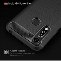 Motorola Moto G8 Power Lite - Удароустойчив Кейс Гръб CARBON, снимка 4 - Калъфи, кейсове - 31435753