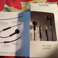 слушалки hama за телефон с микрофон , снимка 1 - Слушалки, hands-free - 31490296