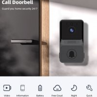 Smart Video звънец, управление с APP, USB станция, нощно виждане, двупосочен разговор, HD, снимка 7 - IP камери - 37944333