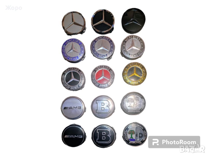 Капачки за джанти за Мерцедес- 75мм и 60мм, капачки за вентили , снимка 1