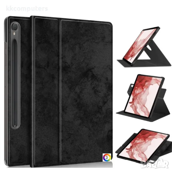 Samsung Galaxy Tab S10 FE Rotary Stand Cover Кожен Калъф и Протектор, снимка 1