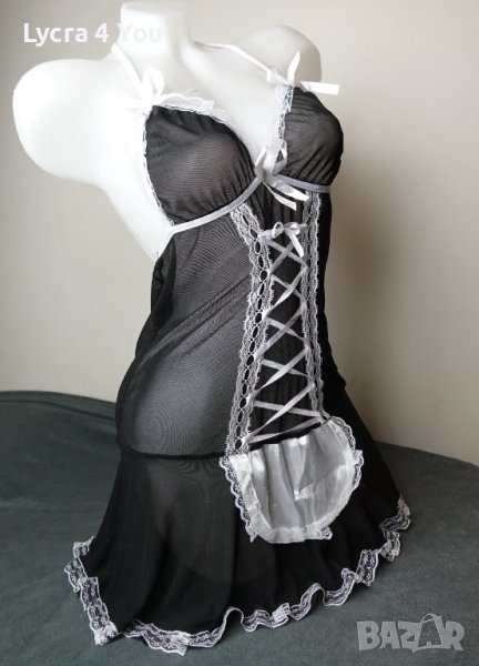 S/M секси костюм за ролеви игри - домашна прислужница/камериерка, снимка 1