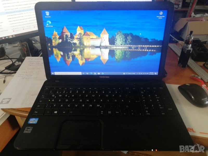 Лаптоп TOSHIBA SATELLITE C850-1E7, снимка 1