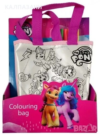 Чанта за оцветяване My Little Pony - С 6 маркера, снимка 1