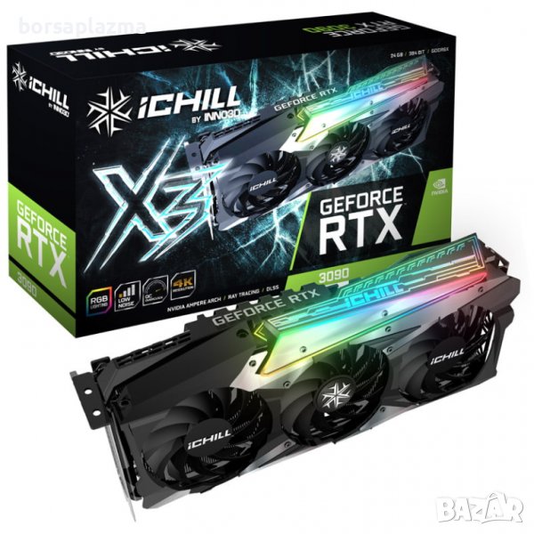 INNO3D GeForce RTX 3090 iChill X3, 24576 MB GDDR6X, снимка 1