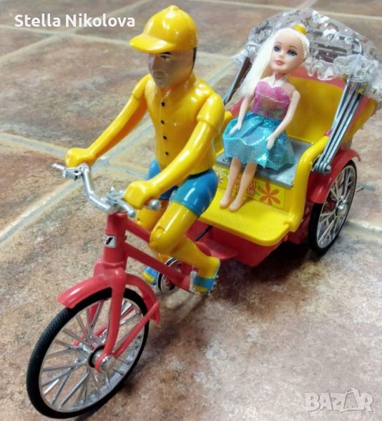 Кукла Барби с вело-каляска, снимка 1