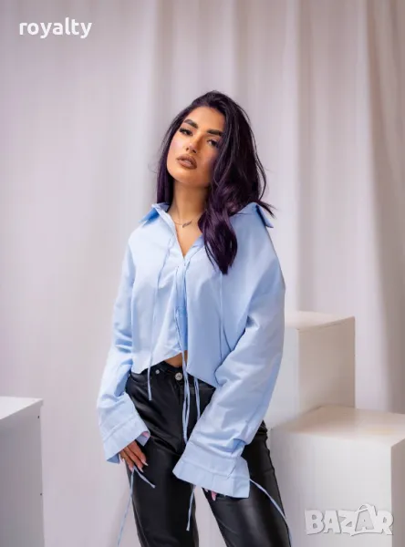 Синя дамска риза, снимка 1