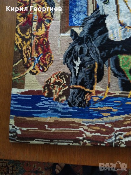 Оригинален  гоблен Коне на водопой, снимка 1