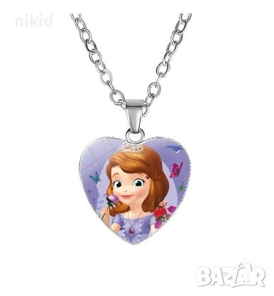 Принцеса София Sofia Sophia сърце Детско колие синджир гердан, снимка 1