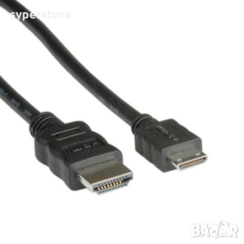 Кабел HDMI-Mini HDMI 2м Roline 11.99.5580 HDMI-M to Mini HDMI-M High Speed, снимка 1