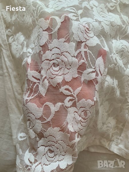 Бял потник с прозрачен гръб, снимка 1