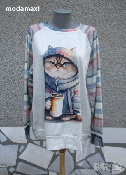 3XL+ Нова блуза - коте ескимос , снимка 1