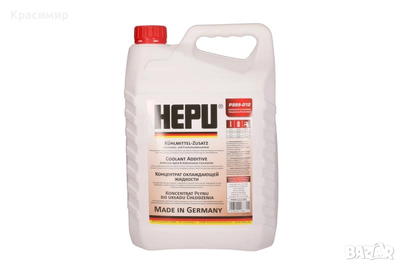 Червен антифриз концентрат Hepu G12 - 5 Литра, снимка 1