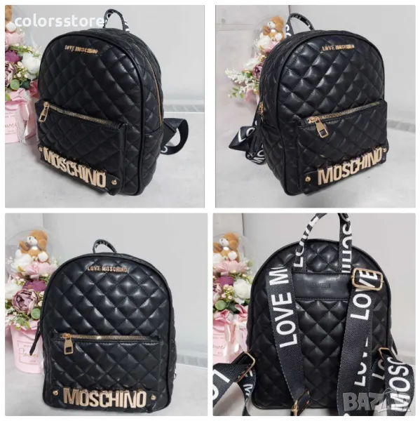Черна раница Moschino-SG108, снимка 1