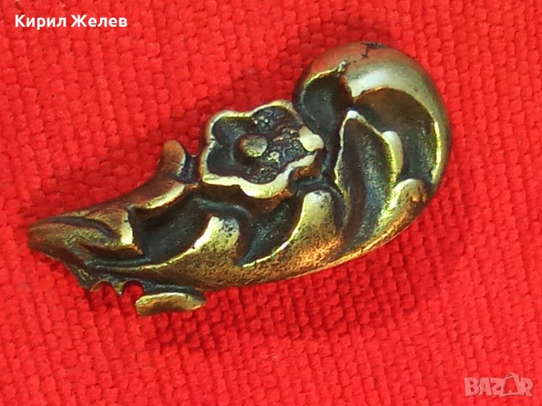 ФЛОРАЛЕН ОРНАМЕНТИРАН БРОНЗИРАН МЕТАЛЕН ЕЛЕМЕНТ ВИСУЛКА от СТАРО МАРКОВО БИЖУ 34583, снимка 1