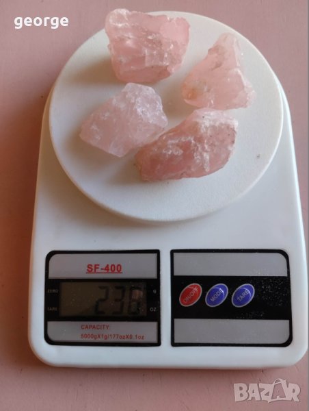 Розов кварц - необработен : произход Мозамбик - 236 грама, снимка 1