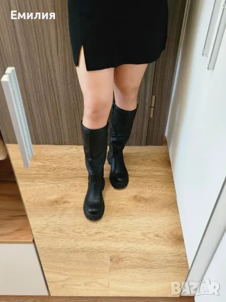 Обемни черни ботуши, снимка 1