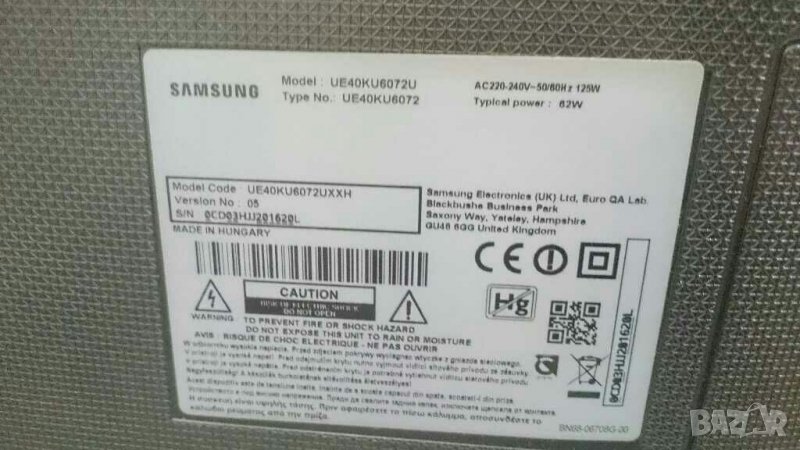 Продавам телевизор Samsung ue40ku6072u със счупен екран, снимка 1