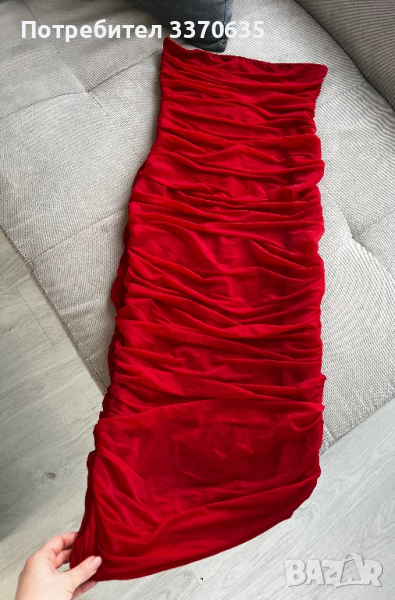 Дамска дълга червена рокля ZARA, M размер, снимка 1
