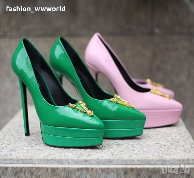 Дамски елегантни обувки на ток  Versace 35-40 реплика, снимка 1