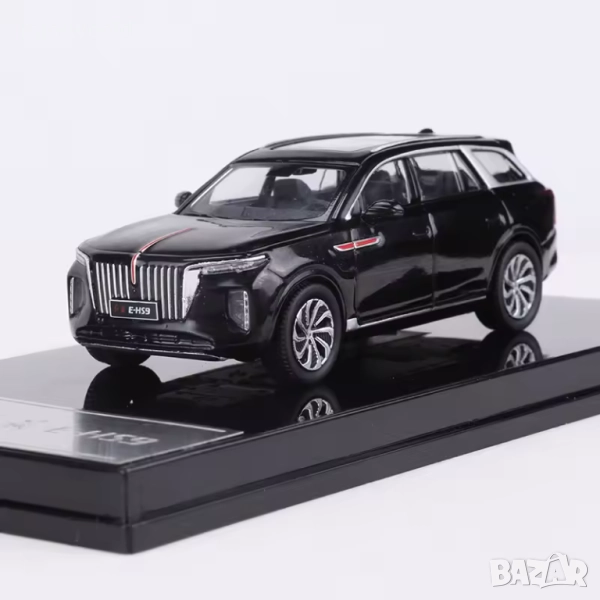 Hongqi E-HS9 2025 - мащаб 1:64 на XCARTOYS моделът е нов в PVC дисплей-кейс, снимка 1