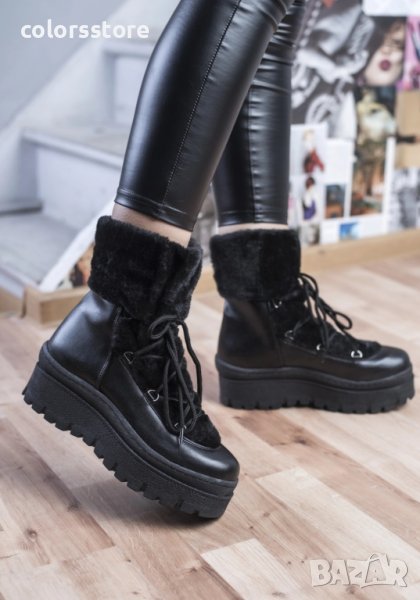 Боти в черно  8015, снимка 1