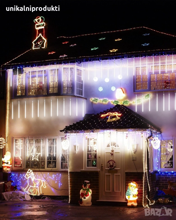 5м х 80см 10бр. НАЙ новия модел падащ сняг коледни LED лампички с 8 разбиващи функции , снимка 1