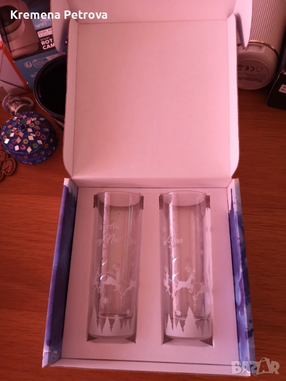 Нов комплект Коледни чаши, Цена 12лв, снимка 1