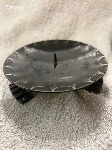 Метален свещник за голяма свещ , снимка 1