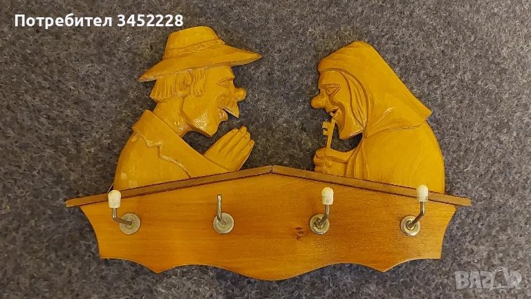 закачалка ретро дърво за колекционери , снимка 1