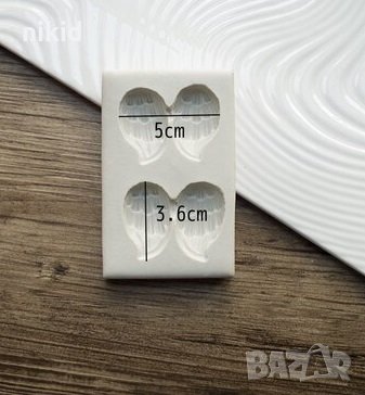 Заоблени крила Крилца силиконов молд форма за декорация торта фондан шоколад гипс, снимка 1