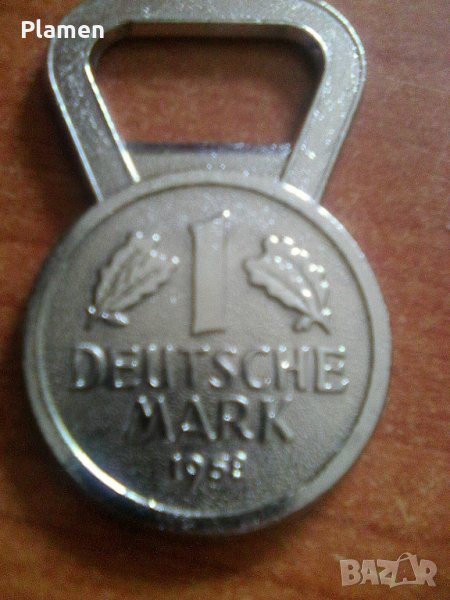 Стара немска месингова отварачка 1 марка , снимка 1