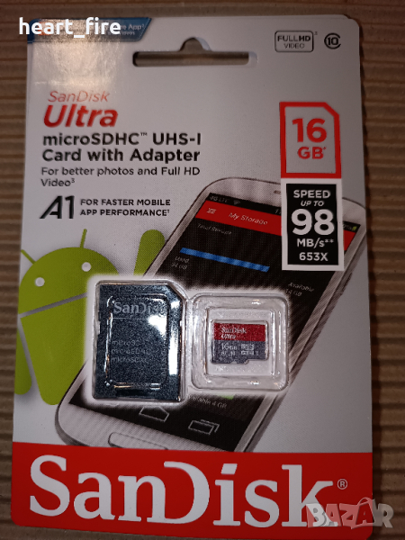SanDisk Ultra 16GB SD карта памет, снимка 1