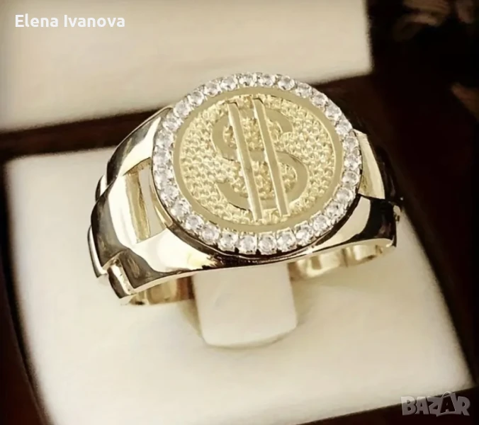 Уникален златен пръстен в луксозна кутия, снимка 1