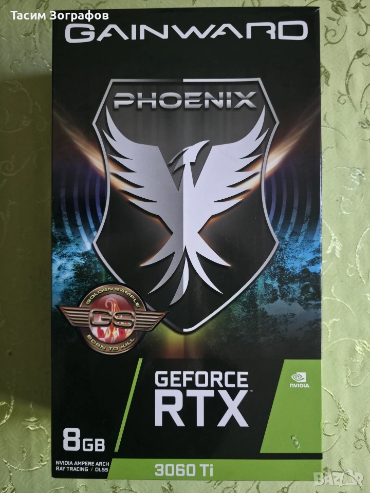 Gainward RTX 3060 Ti Phoenix GS 8GB GDDR6 – Triple Fan / Golden Sample, снимка 1