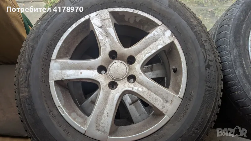зимни гуми с джанти за subaru 17" алуминиеви с michelin 235/65 R17, снимка 1