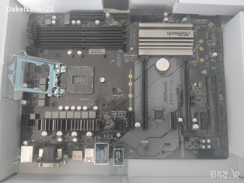 ASRock Z370 Pro4 дъно, работещо, с I/O shield, снимка 1