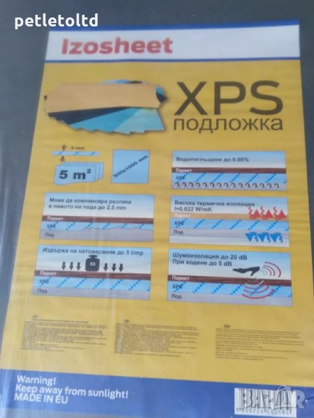 XPS Подложка за ламинат (5 кв.м.), снимка 1