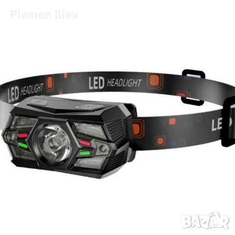LED челник BL-CT108 с PIR сензор за безконтактно включване, водоустойчив и лек