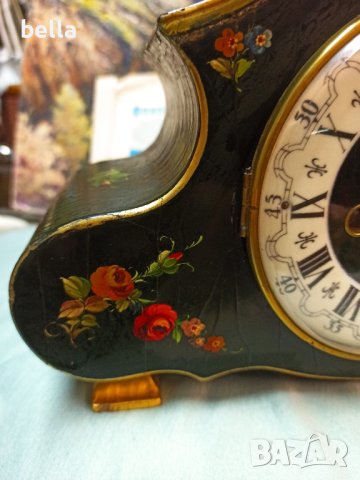 Стар антикварен настолен часовник Jean Perret & Cie S.A Geneve , снимка 5 - Антикварни и старинни предмети - 42629527