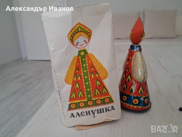 Стара ламаринена,механична играчка Аленушка, снимка 6 - Колекции - 51745147