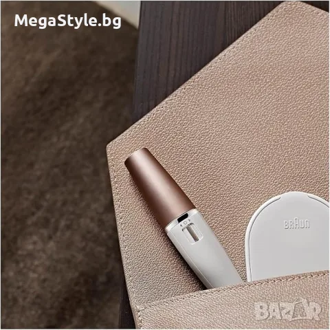 Мини епилатор и уред за почистване на лице Braun FaceSpa 851V, система 3 в 1, Бял/Златист, снимка 5 - Епилатори - 55824342