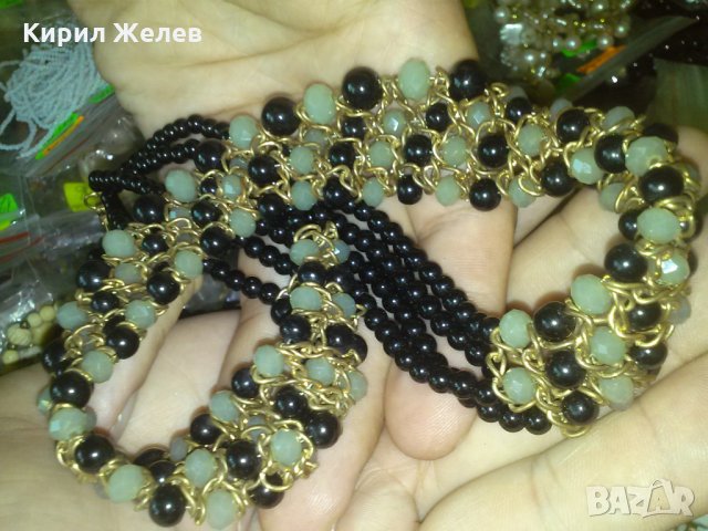 ПОЗЛАТЕНО СТАРО МЪНИСТЕНО АРТ ДЕКО РЕТРО КОЛИЕ ОГЪРЛИЦА 2140, снимка 4 - Колиета, медальони, синджири - 29624542