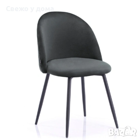 Дизайнерски стол FARO – тапициран, стабилен и удобен - сив