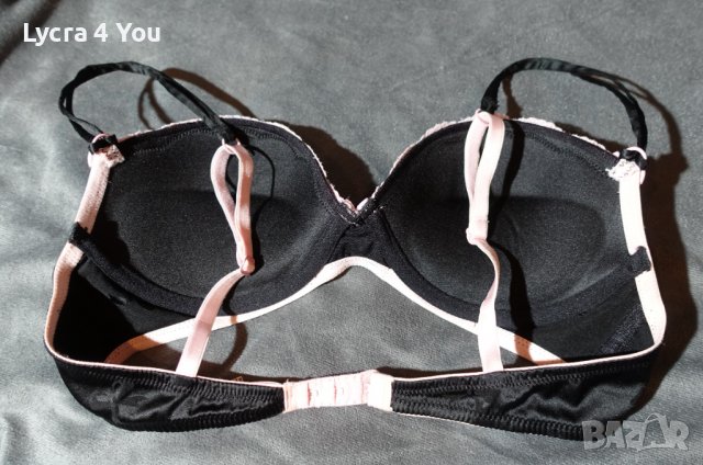 Sexy Little Things 75B черен сатенен сутиен, снимка 3 - Бельо - 37684493