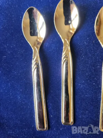 лъжички 12 броя ,малки за кафе, позлатени, производство Япония, нови, дължина 9 см ( 15 лв общо), снимка 2 - Прибори за хранене, готвене и сервиране - 50046820