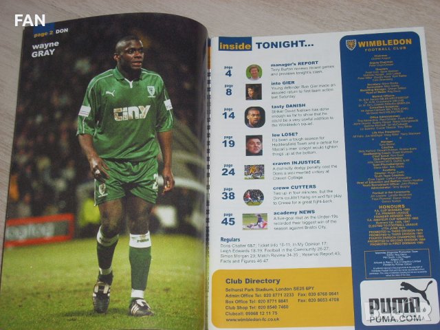 УИМБЪЛДЪН оригинални футболни програми 2000/01 - Шефилд Юнайтед, Уест Бромич, Престън, Шефилд Уензди, снимка 9 - Фен артикули - 38852044