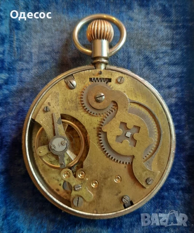 Швейцарски джобен часовник система Roskopf, снимка 5 - Антикварни и старинни предмети - 50567217