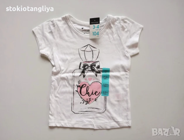 Тениска за момиче, размер 4-5 г, ръст 110 см